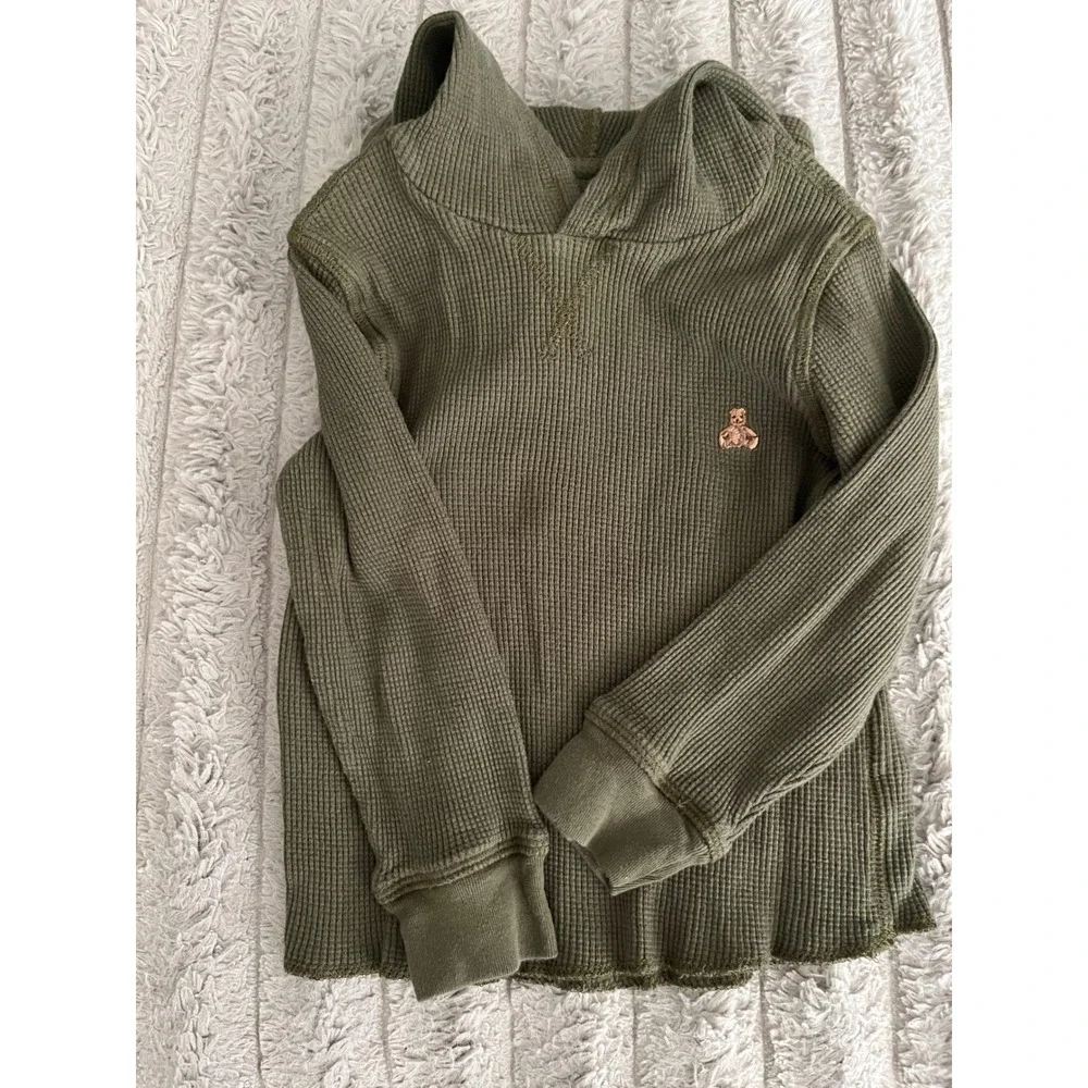 Bundle Gap Waffle Knit Hoodie & Wonder Nation Corduroy Ruffle Jumper Skirt